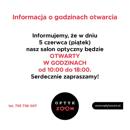 Godziny otwarcia w dniu 5 czerwca 2026
